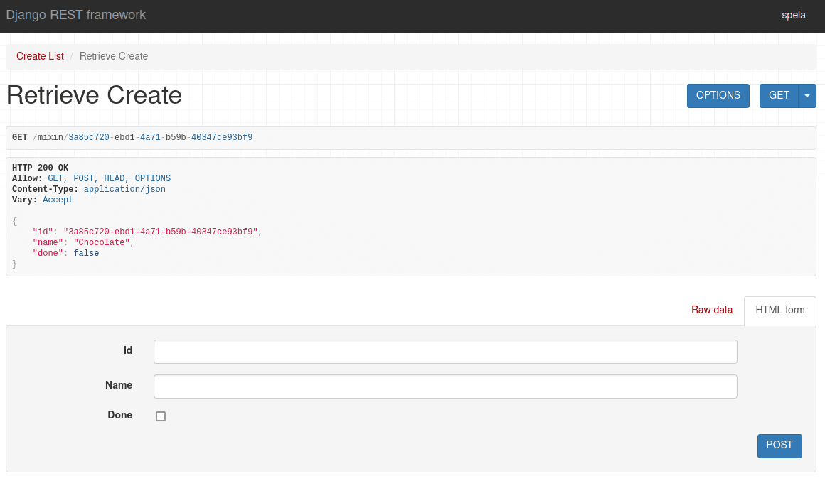 DRF Browsable API