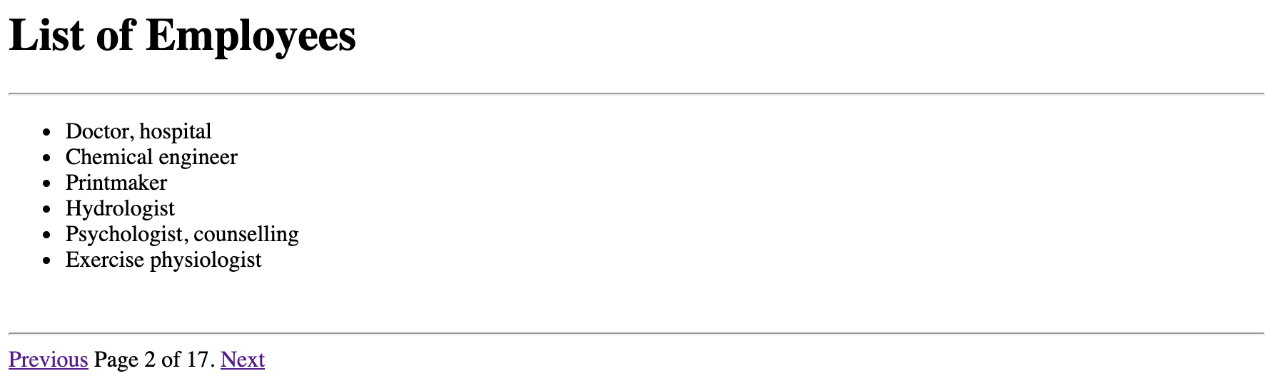 Pagination UI - first flavor