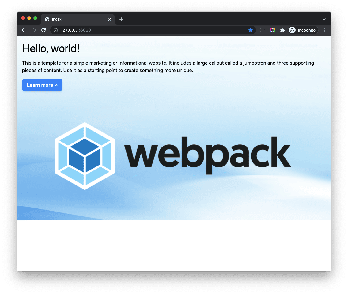 Webpack Tailwind Welcome