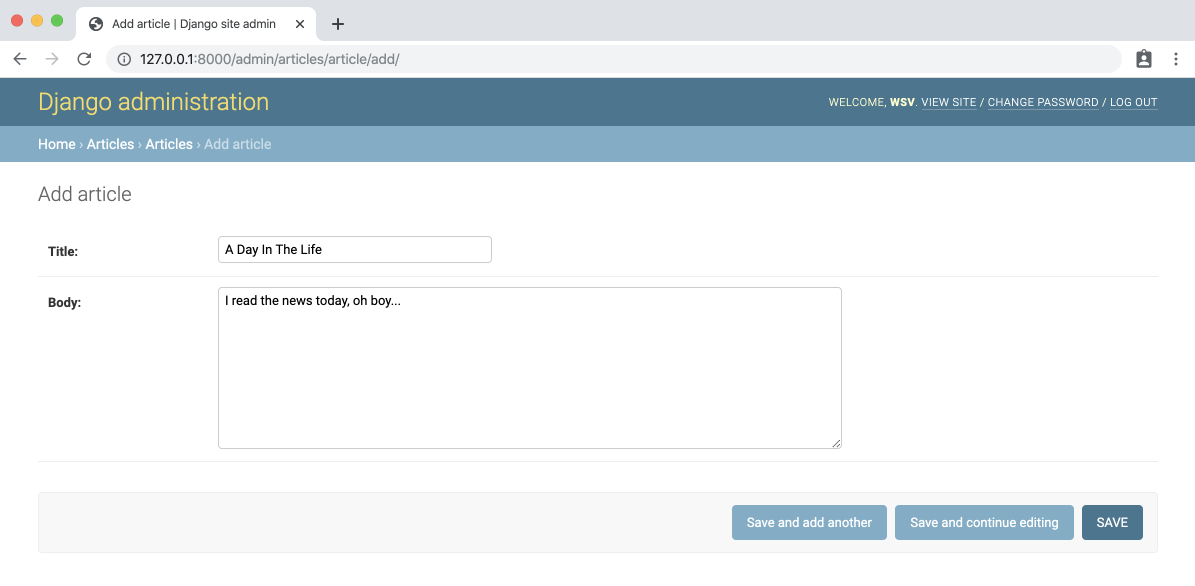 Admin Article