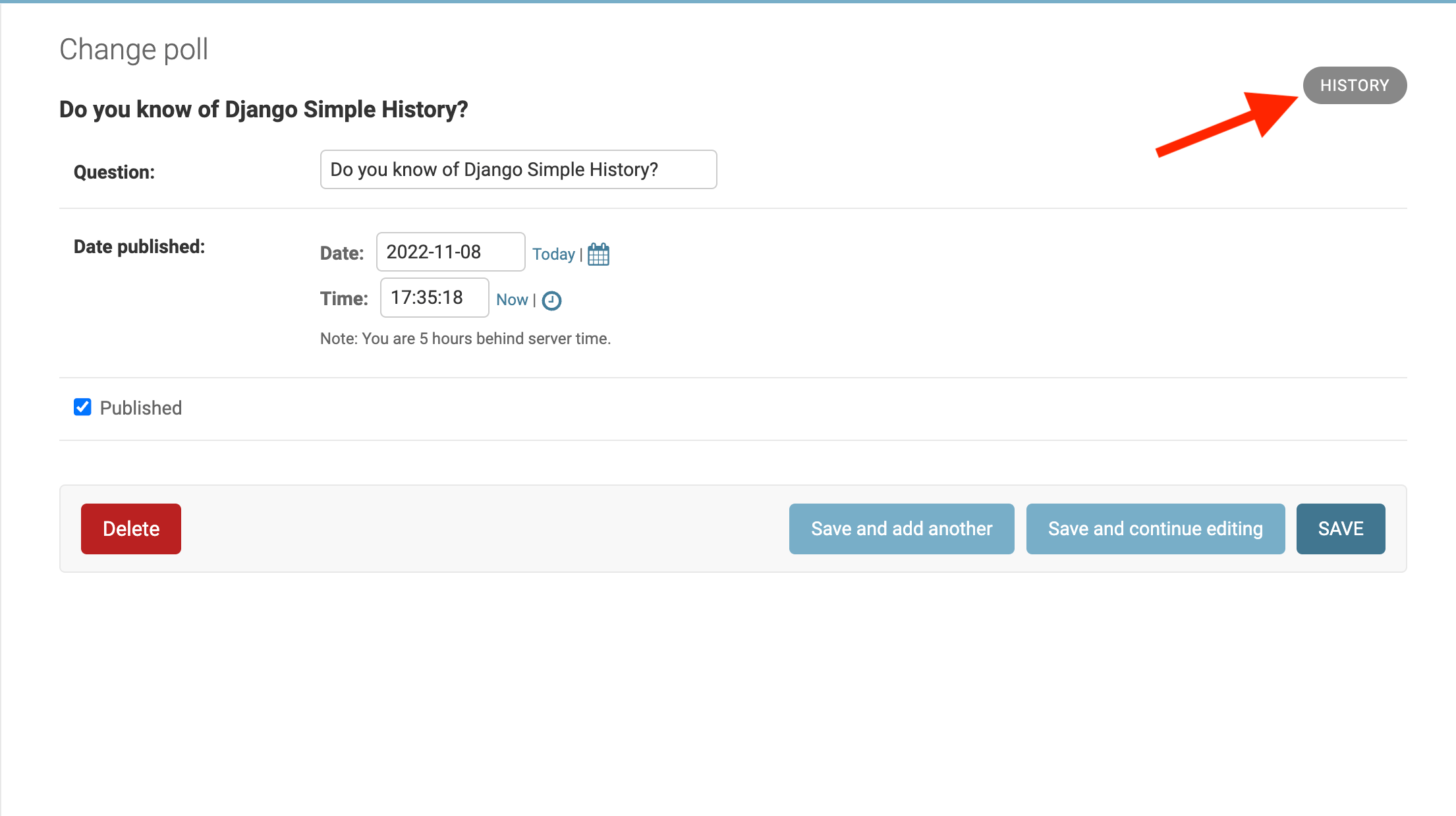 Django See History