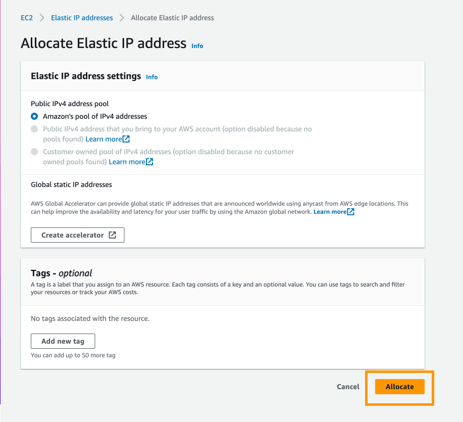Elastic IP Allocate