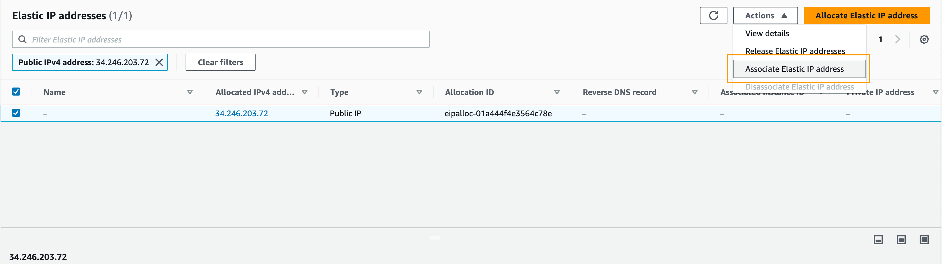 Elastic IP Associate