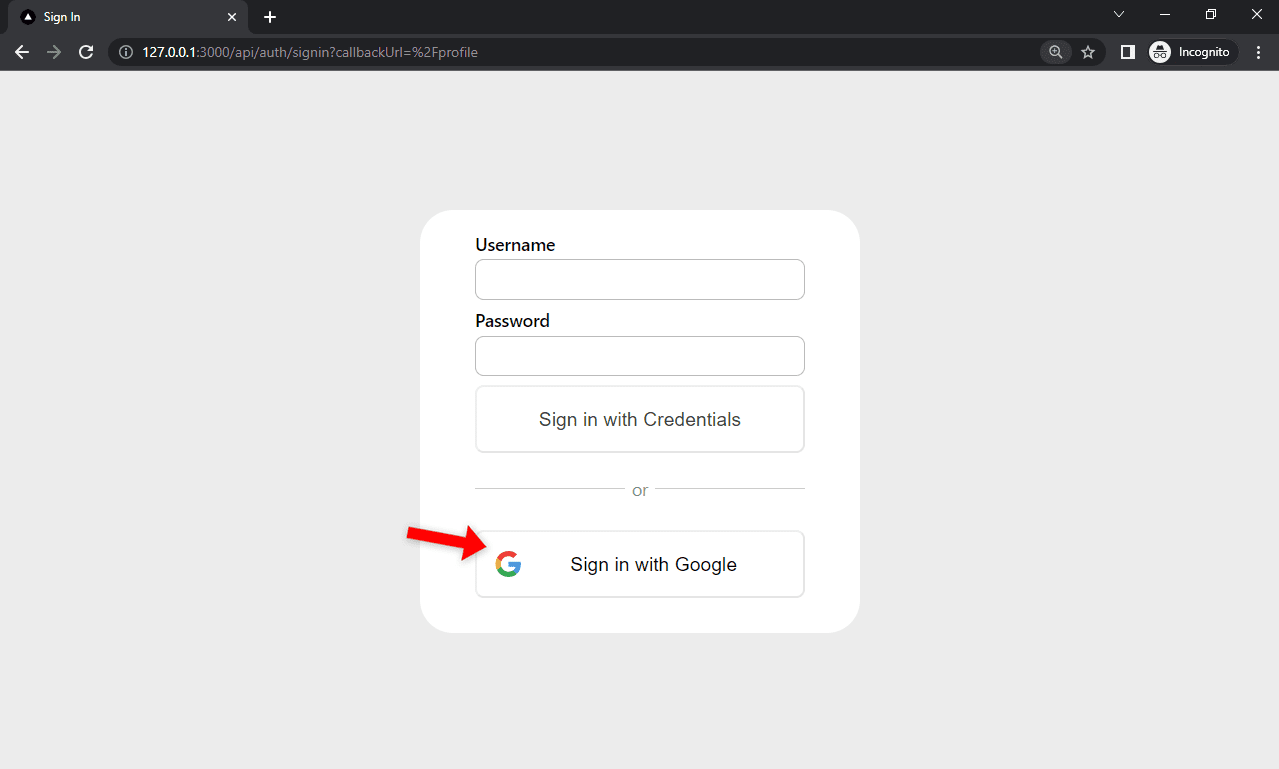 Next.js Auth.js Google Authentication