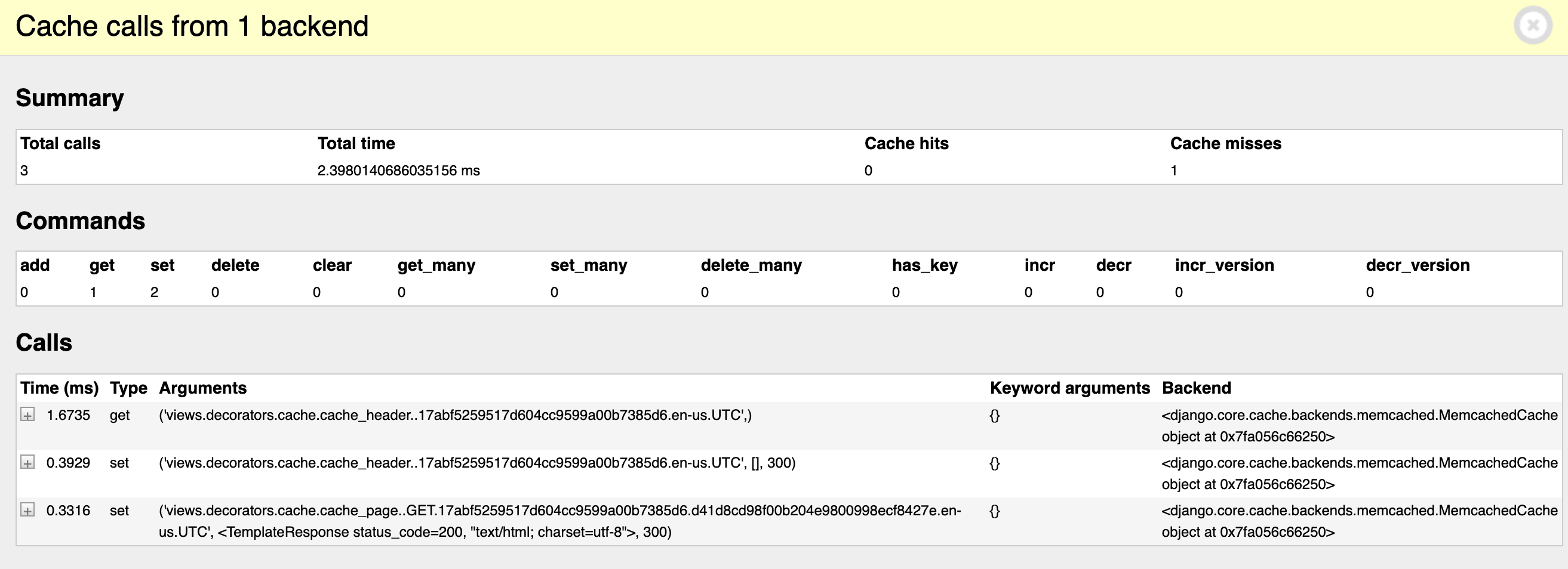 cache operations