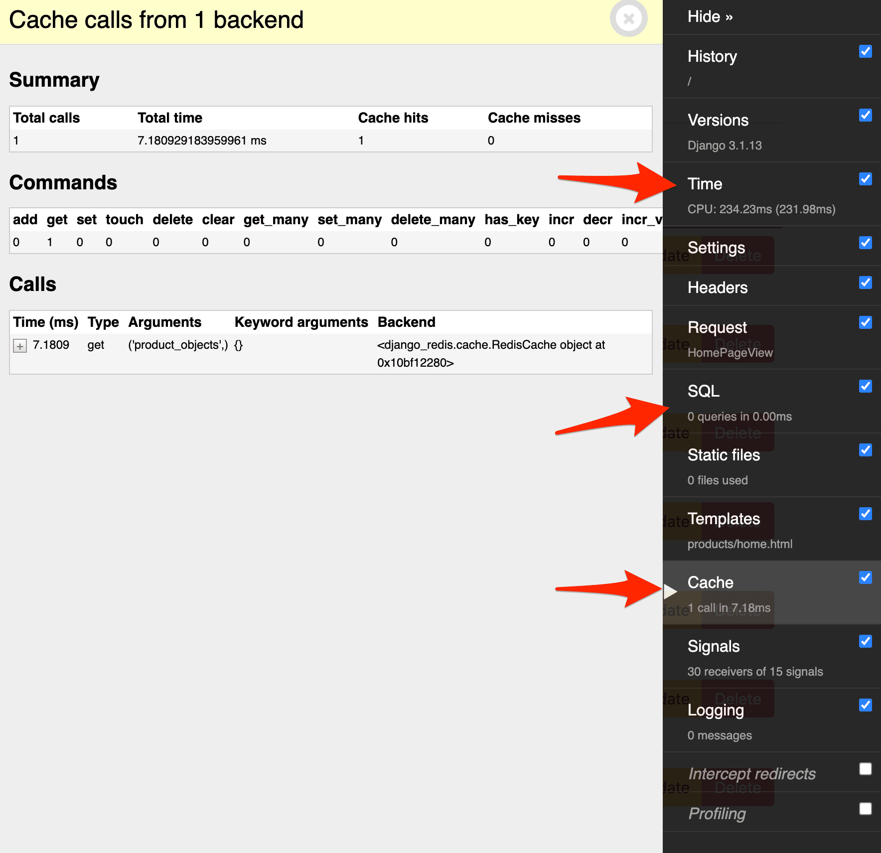 Django Debug Toolbar