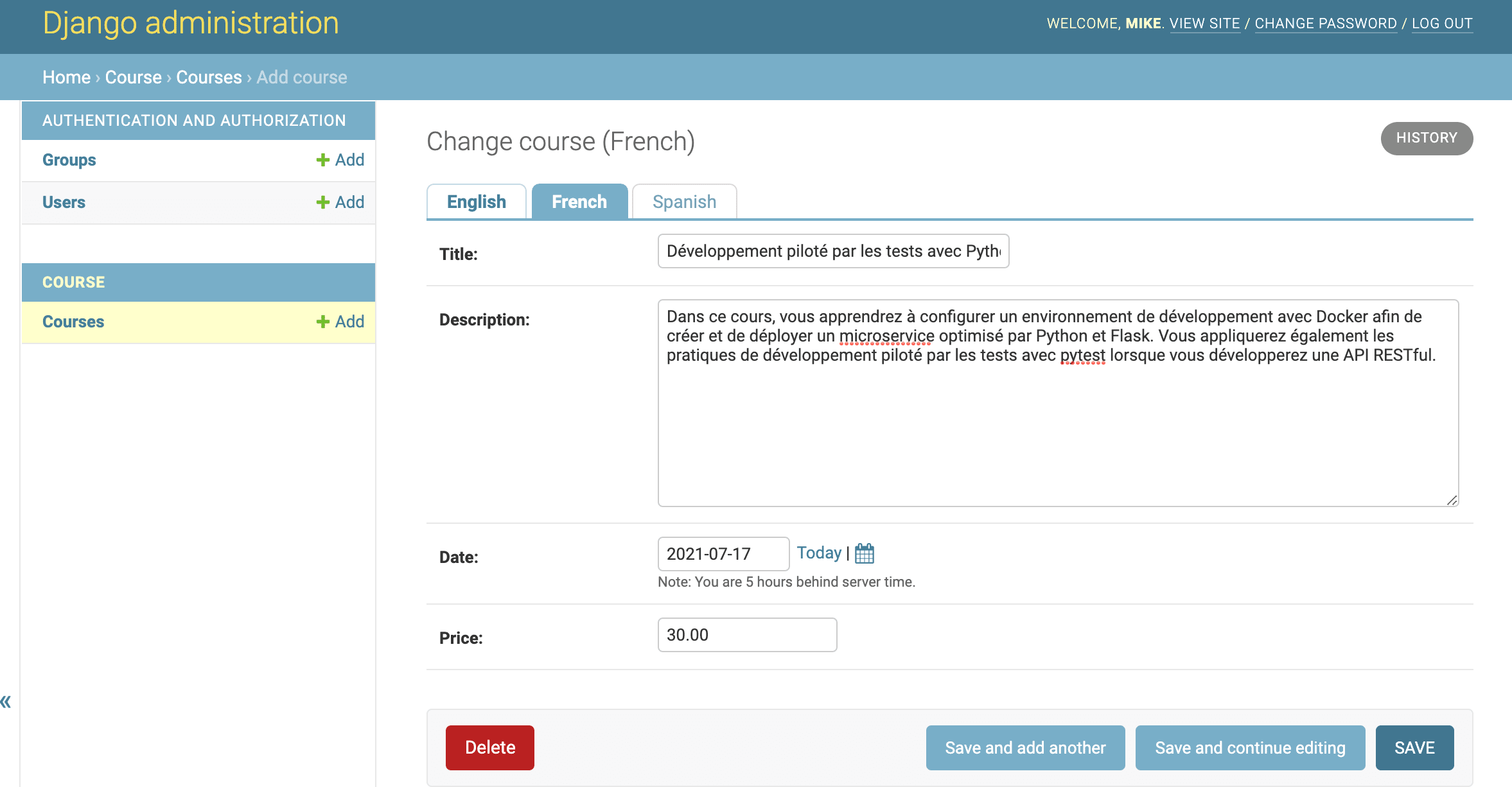 Django Parler Example