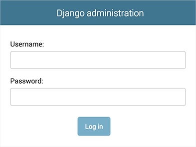 Экран входа в систему администратора Django